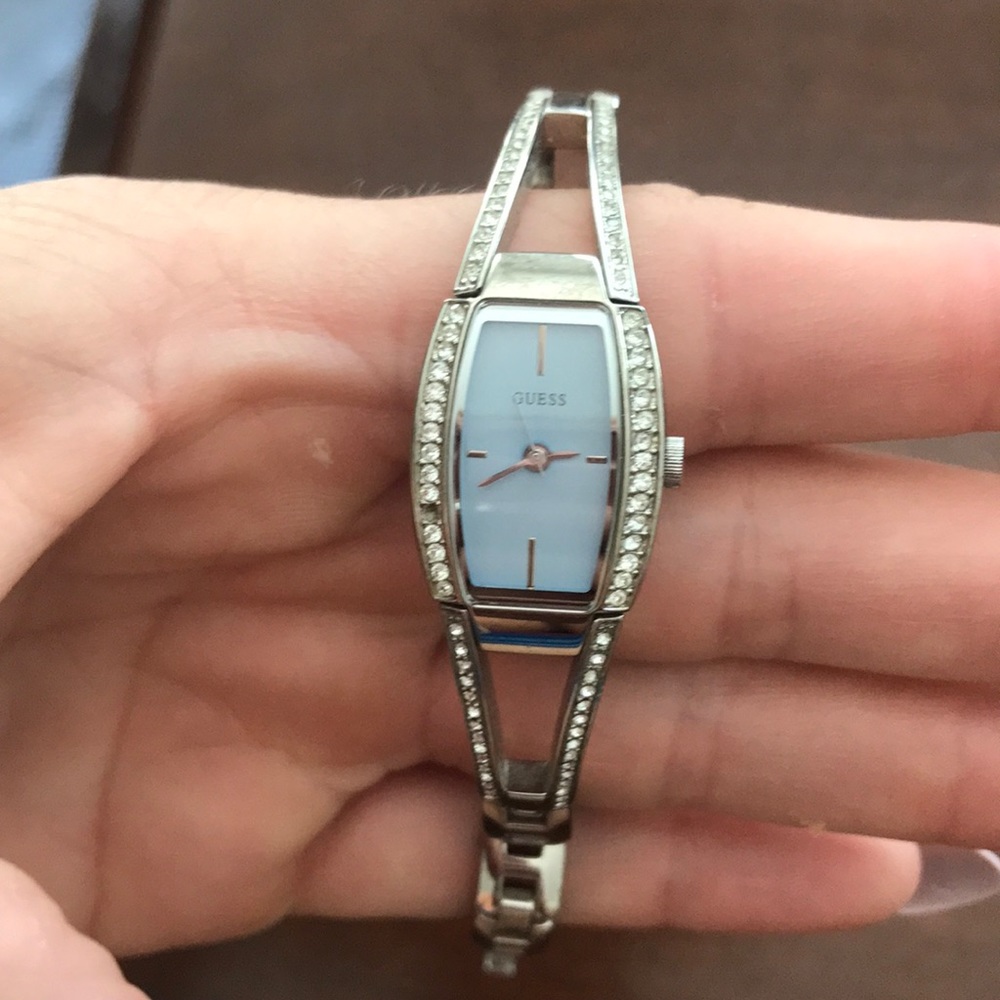 Ladies baby blue Guess watch